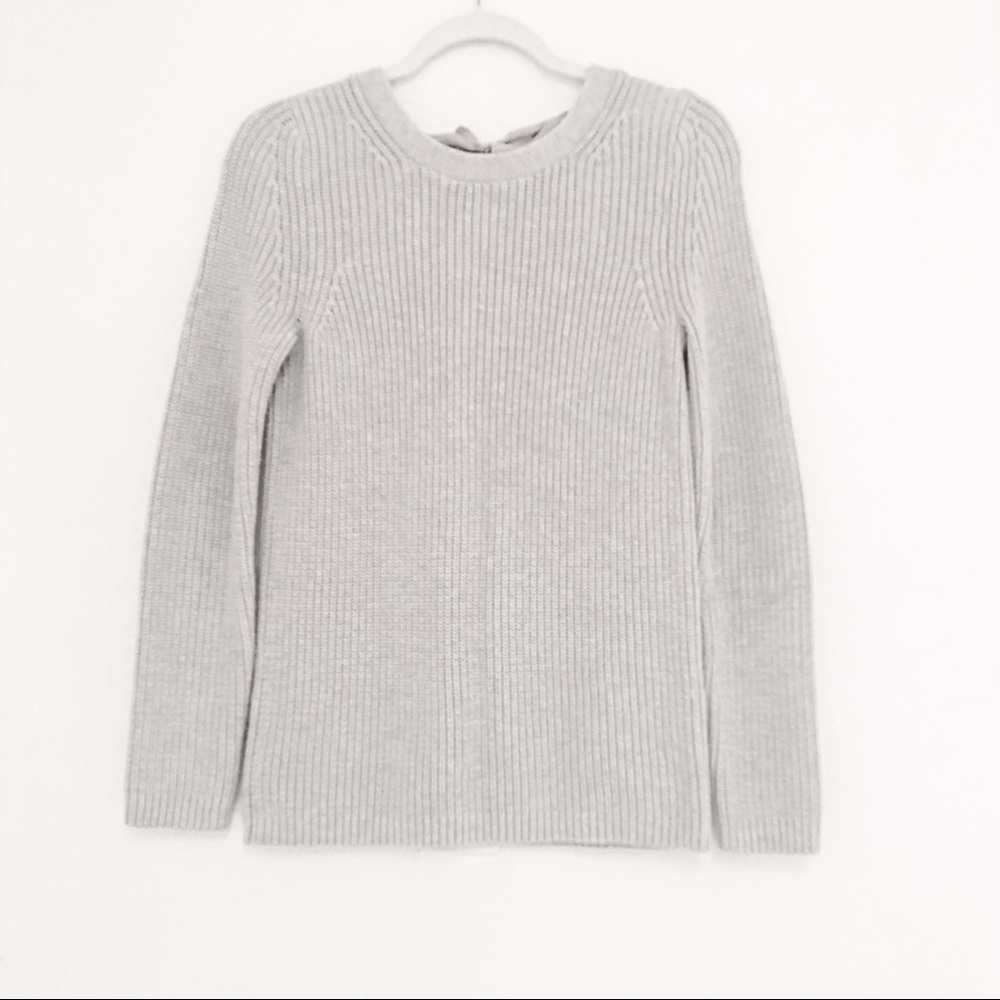 Banana Republic Ribbed Knit Sweater Grey Size Small